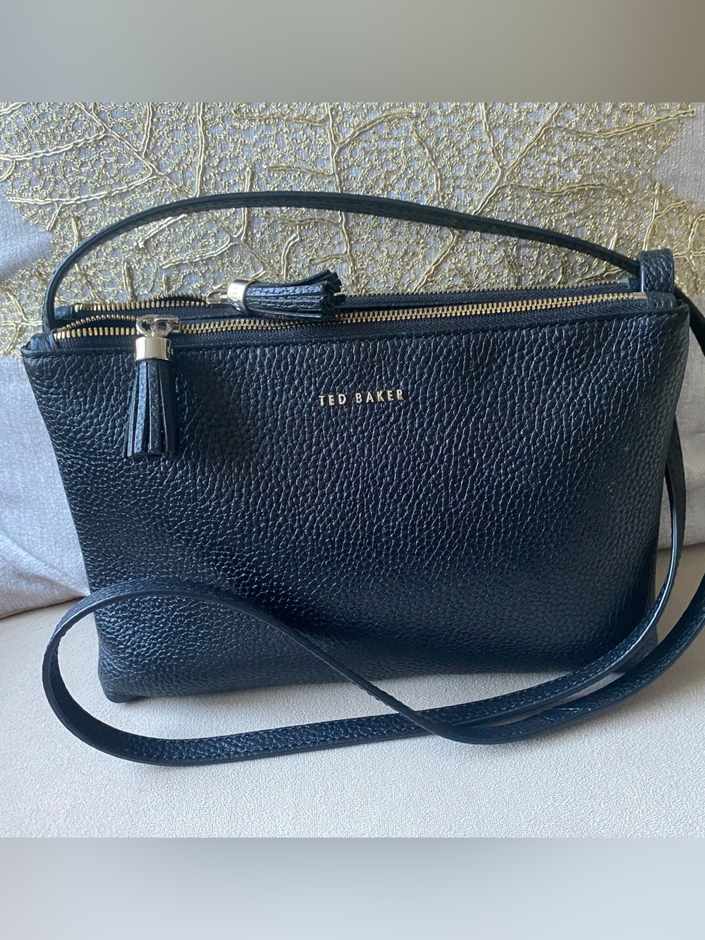 Ted Baker Double Zip Tassel Crossbody 
New Without Tags